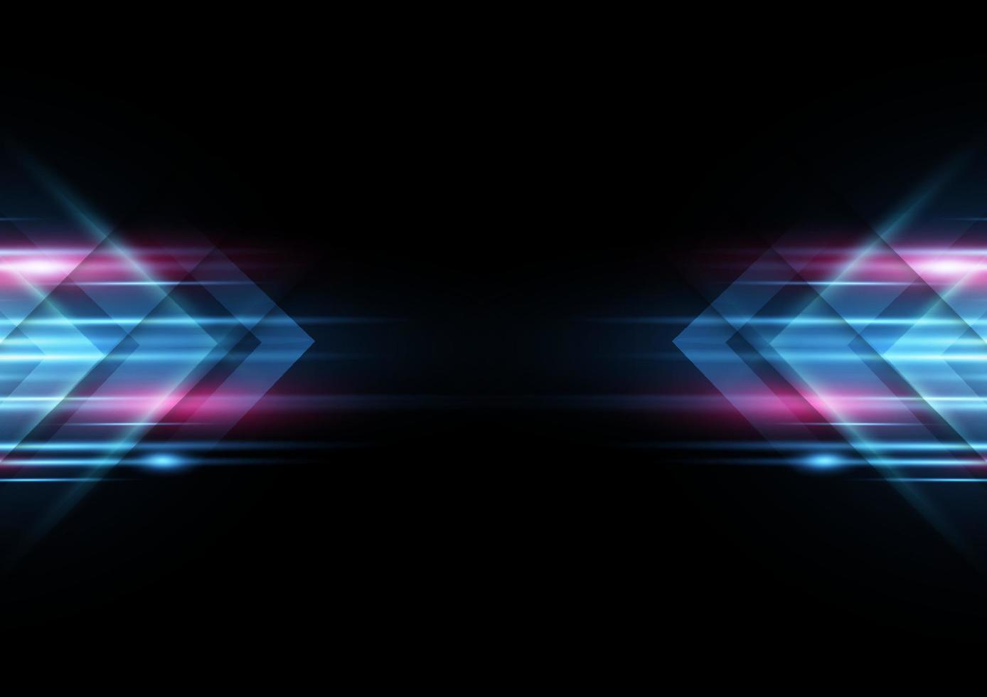 Modern abstract blue speed line technology light effect on black background vector illustration.