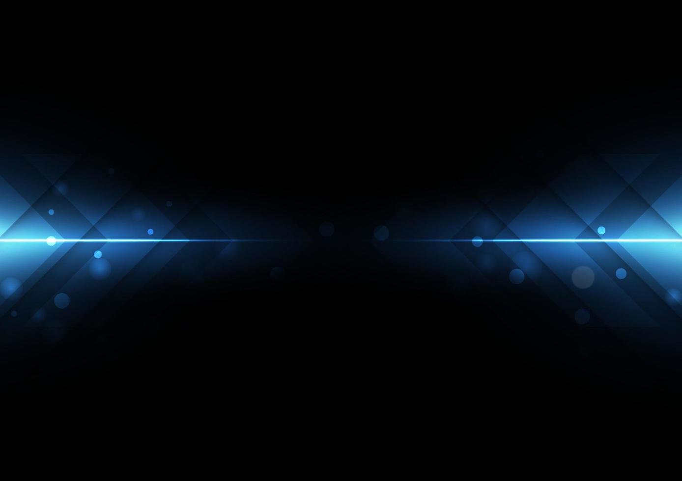 Abstract blue speed line light effect on black background vector illustration.