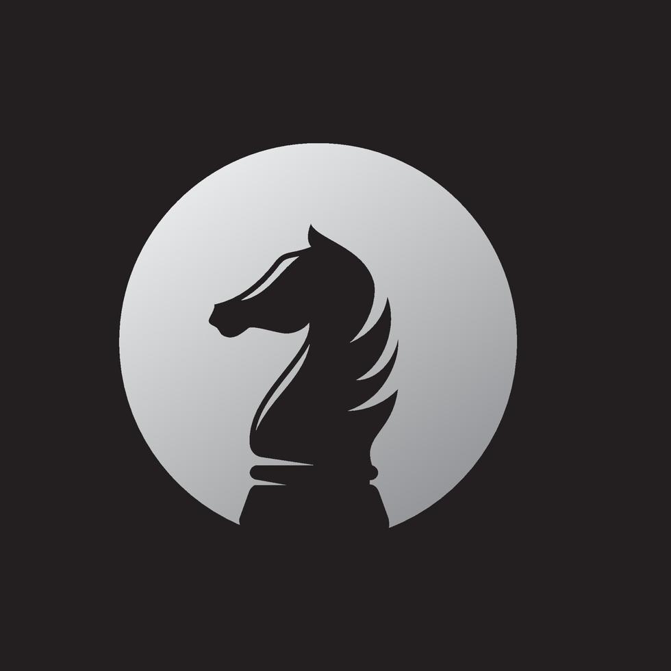 Chess knight role logo vector, Chess piece vector icons