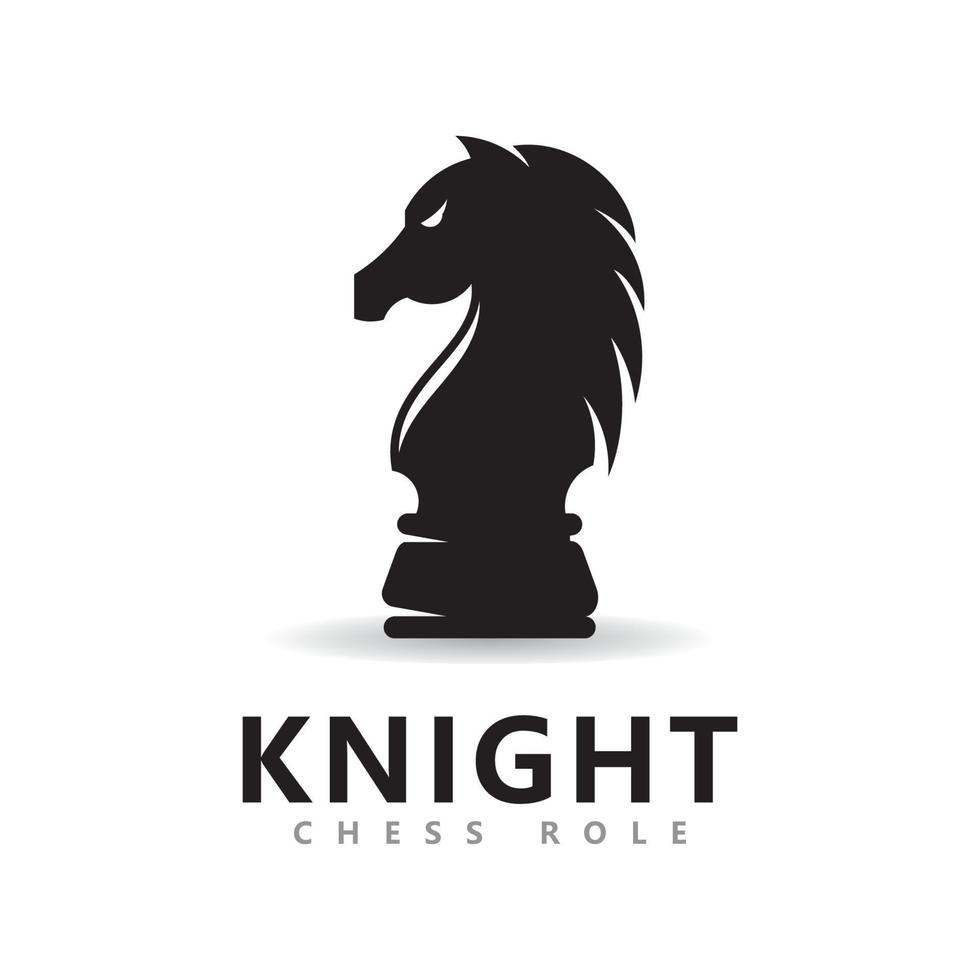 vector de logotipo de papel de caballero de ajedrez, iconos de vector de pieza de ajedrez