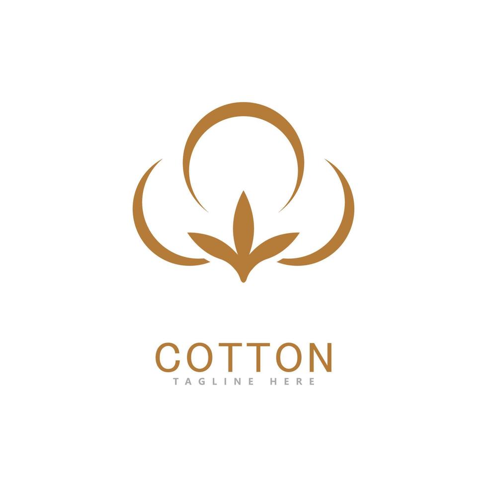 Cotton logo vector template design 7696805 Vector Art at Vecteezy