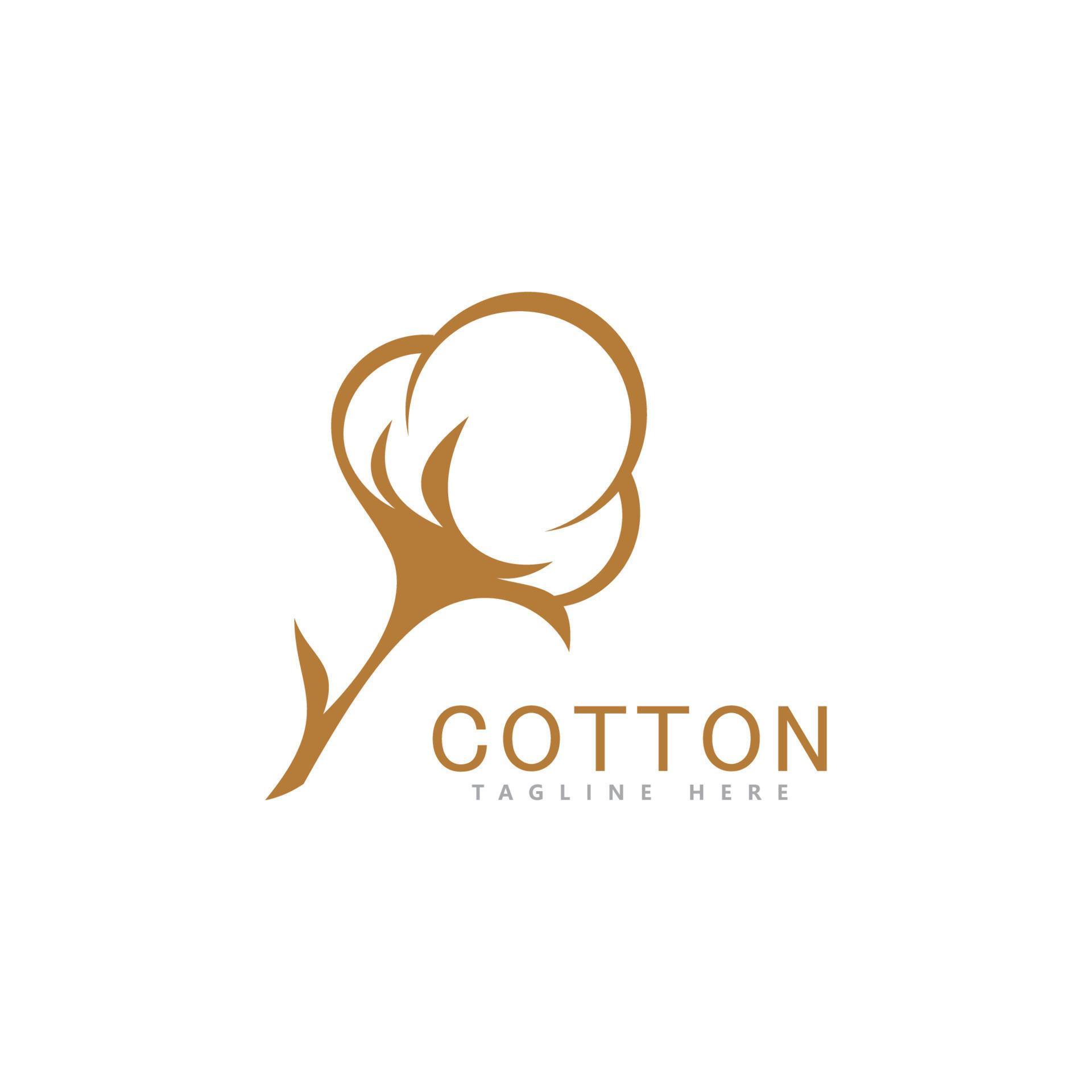 Cotton logo vector template design 7696814 Vector Art at Vecteezy