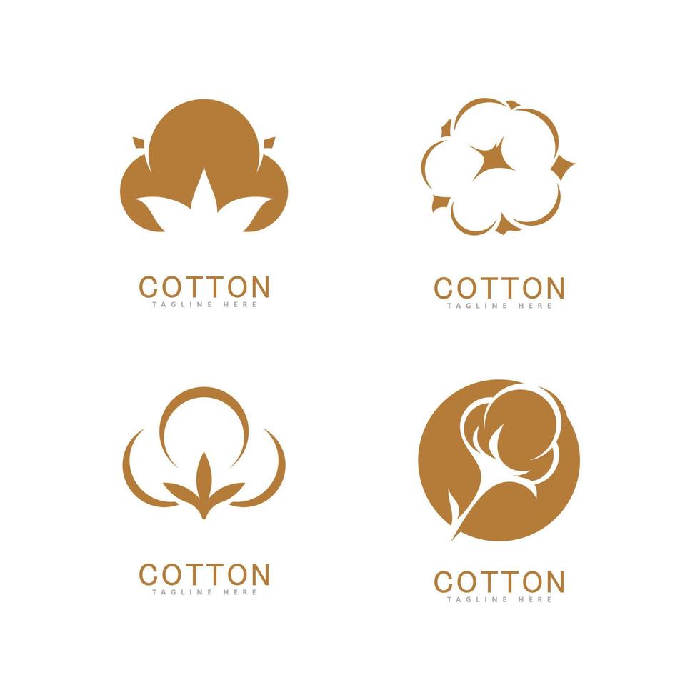 Cotton logo vector template design 7696815 Vector Art at Vecteezy