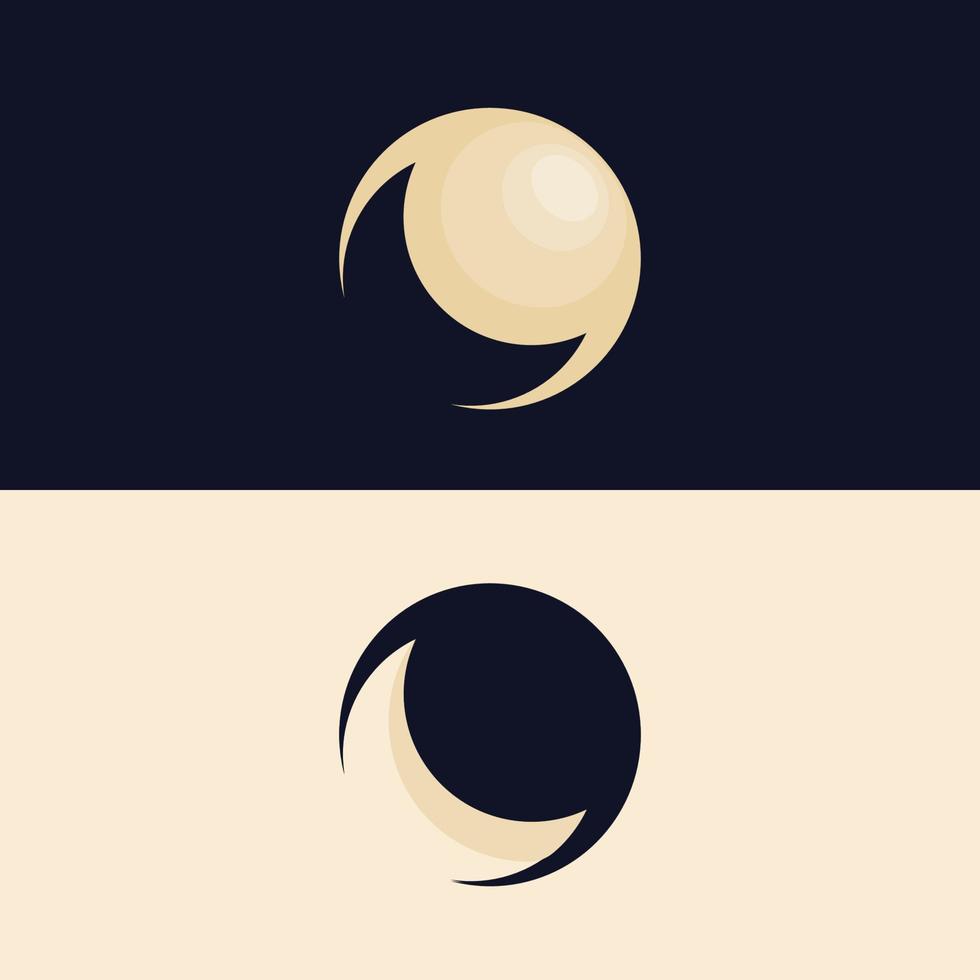 Moon logo vector icon design template