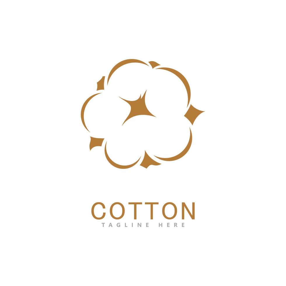 Cotton logo vector template design 7696817 Vector Art at Vecteezy