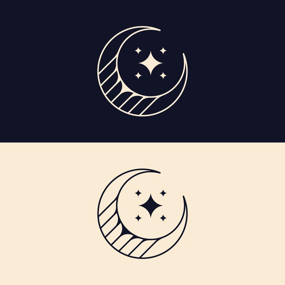 Moon logo vector icon design template