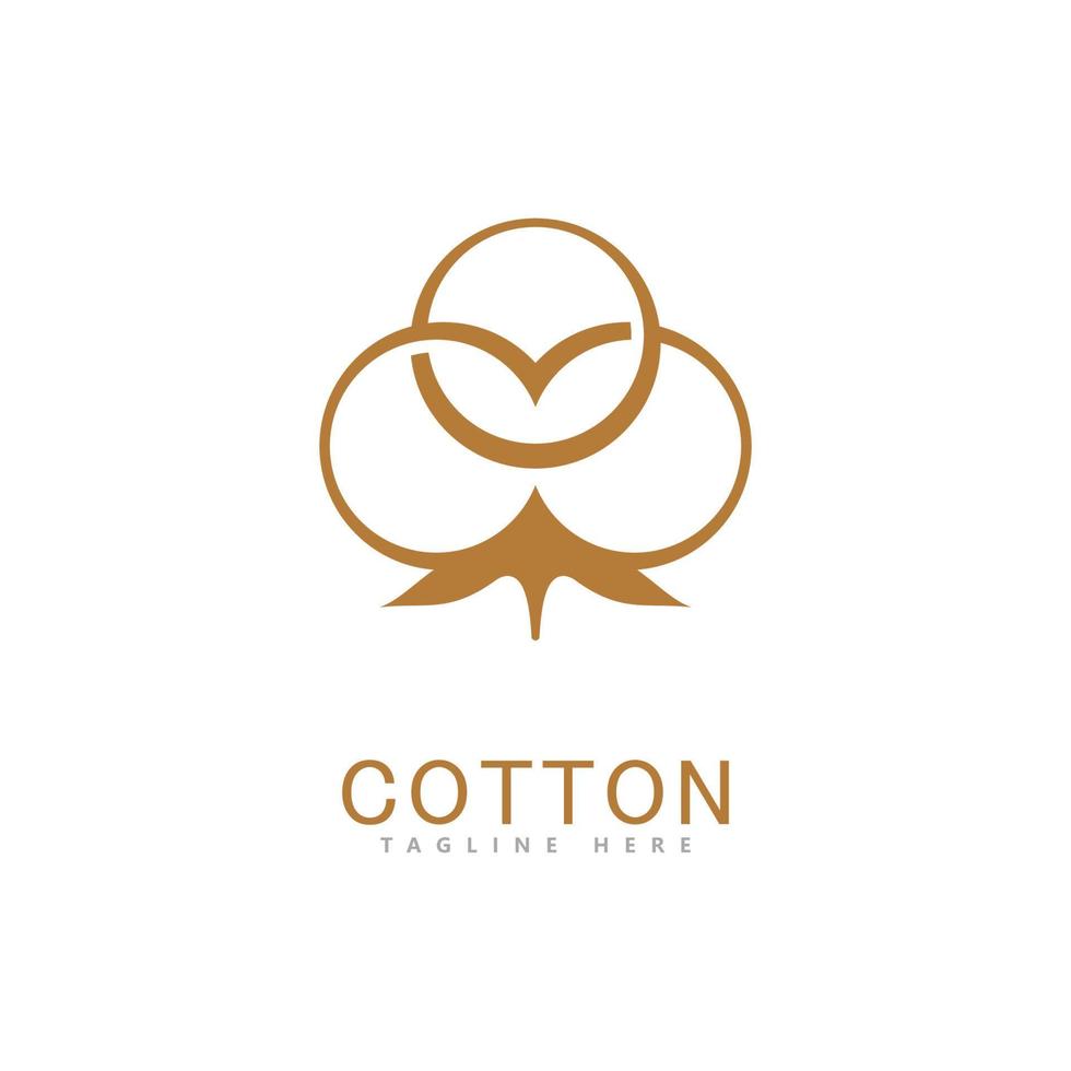 Cotton logo vector template design