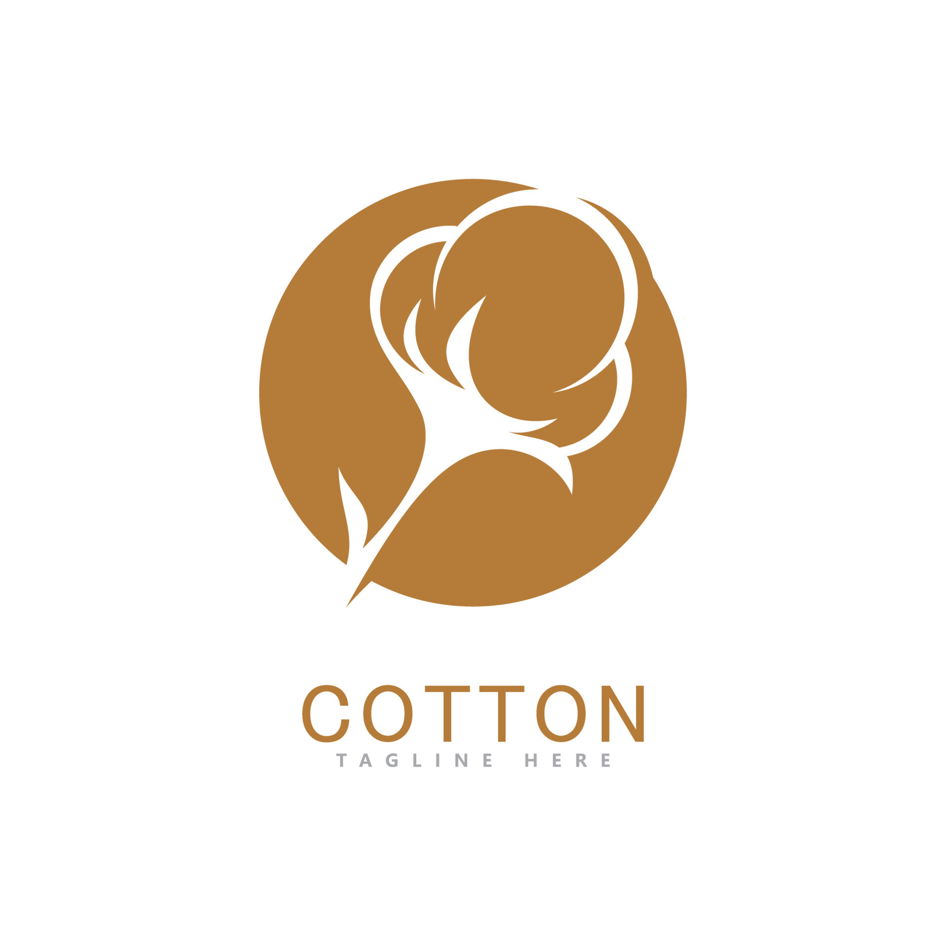 Cotton logo vector template design 7696849 Vector Art at Vecteezy