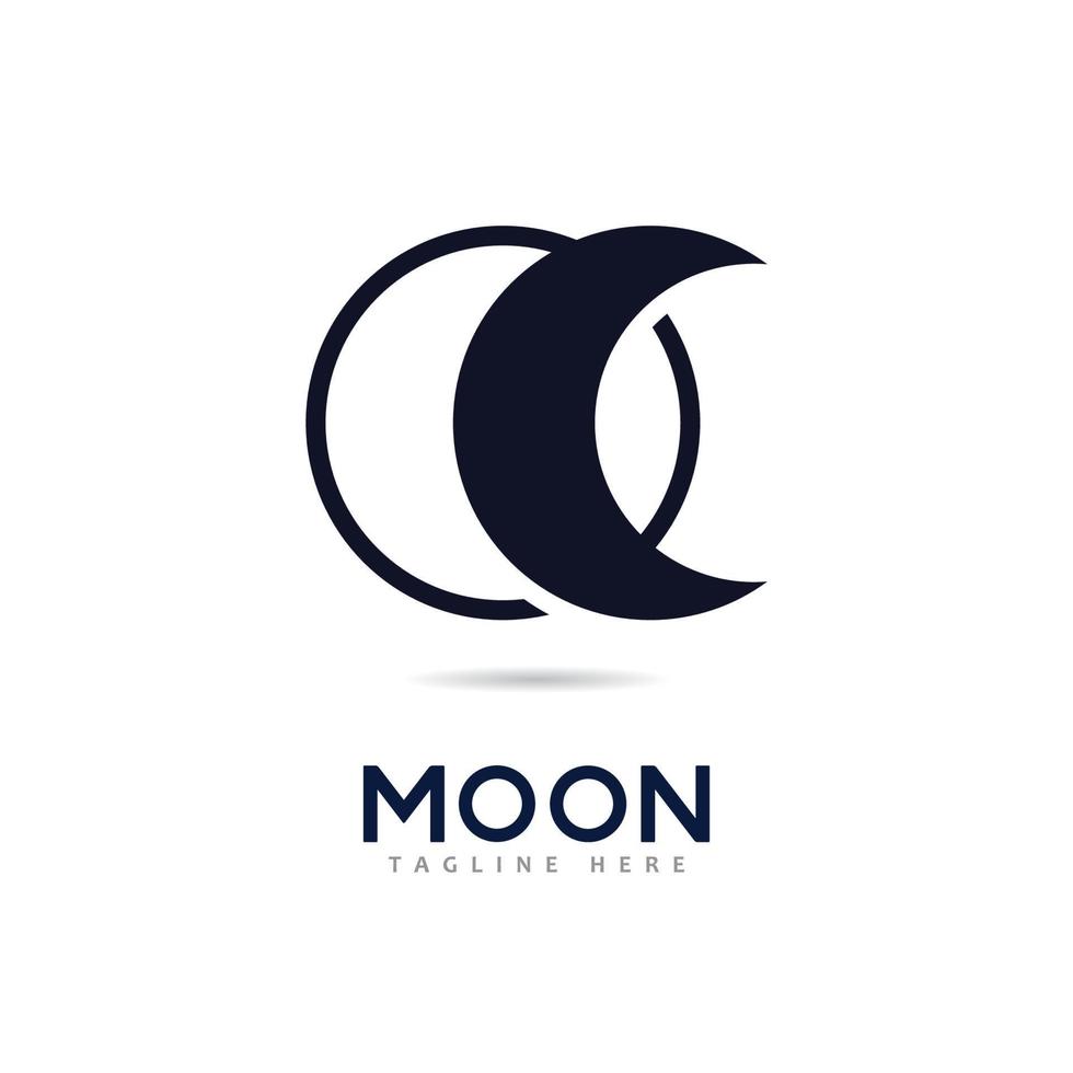 Moon logo vector icon design template