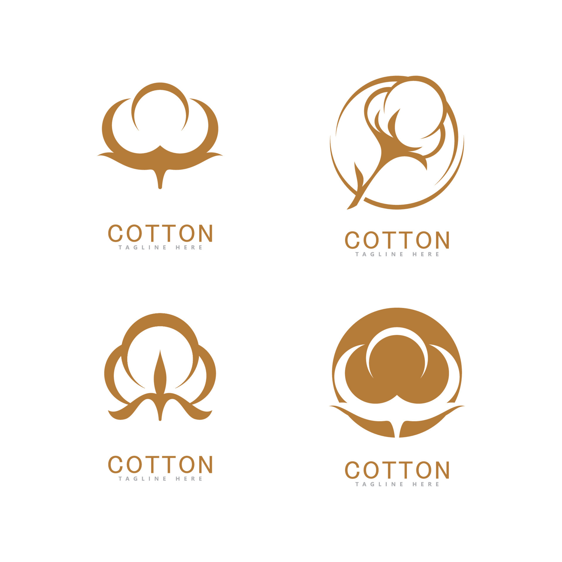 Cotton logo vector template design 7696851 Vector Art at Vecteezy