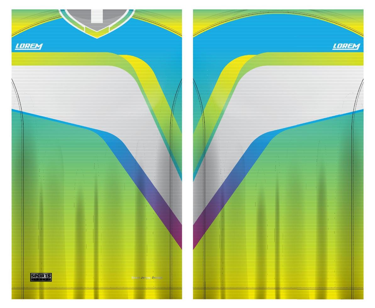 Diseño de plantilla de camiseta deportiva de jersey para fútbol, baloncesto, uniforme de carrera en la vista frontal, vista posterior. vector de maqueta de camisa, diseño muy simple y fácil de personalizar