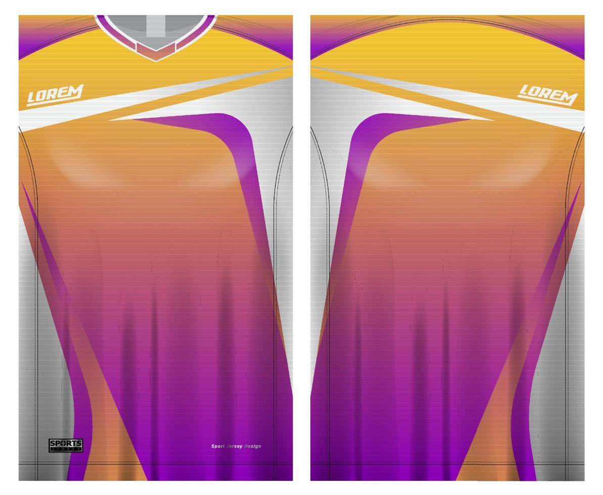 Diseño de plantilla de camiseta deportiva de jersey para fútbol, baloncesto, uniforme de carrera en la vista frontal, vista posterior. vector de maqueta de camisa, diseño muy simple y fácil de personalizar