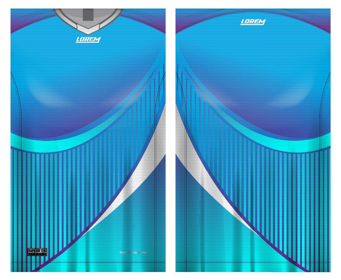 Diseño de plantilla de camiseta deportiva de jersey para fútbol, baloncesto, uniforme de carrera en la vista frontal, vista posterior. vector de maqueta de camisa, diseño muy simple y fácil de personalizar