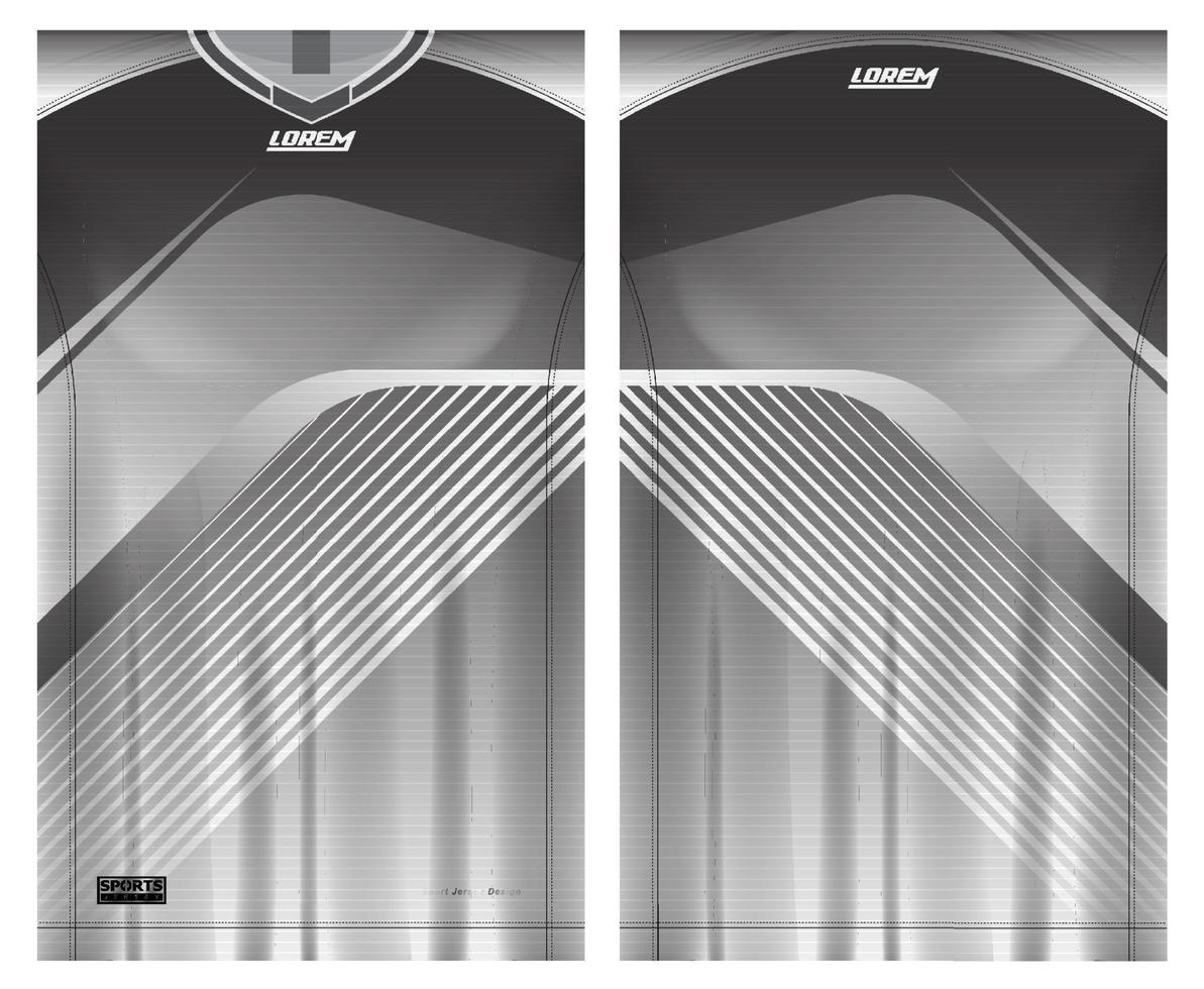 Diseño de plantilla de camiseta deportiva de jersey para fútbol, baloncesto, uniforme de carrera en la vista frontal, vista posterior. vector de maqueta de camisa, diseño muy simple y fácil de personalizar