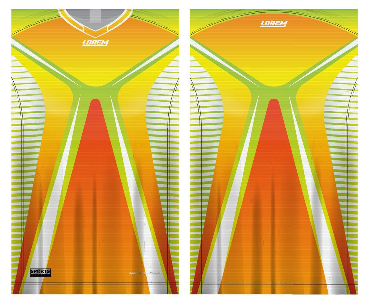 Diseño de plantilla de camiseta deportiva de jersey para fútbol, baloncesto, uniforme de carrera en la vista frontal, vista posterior. vector de maqueta de camisa, diseño muy simple y fácil de personalizar