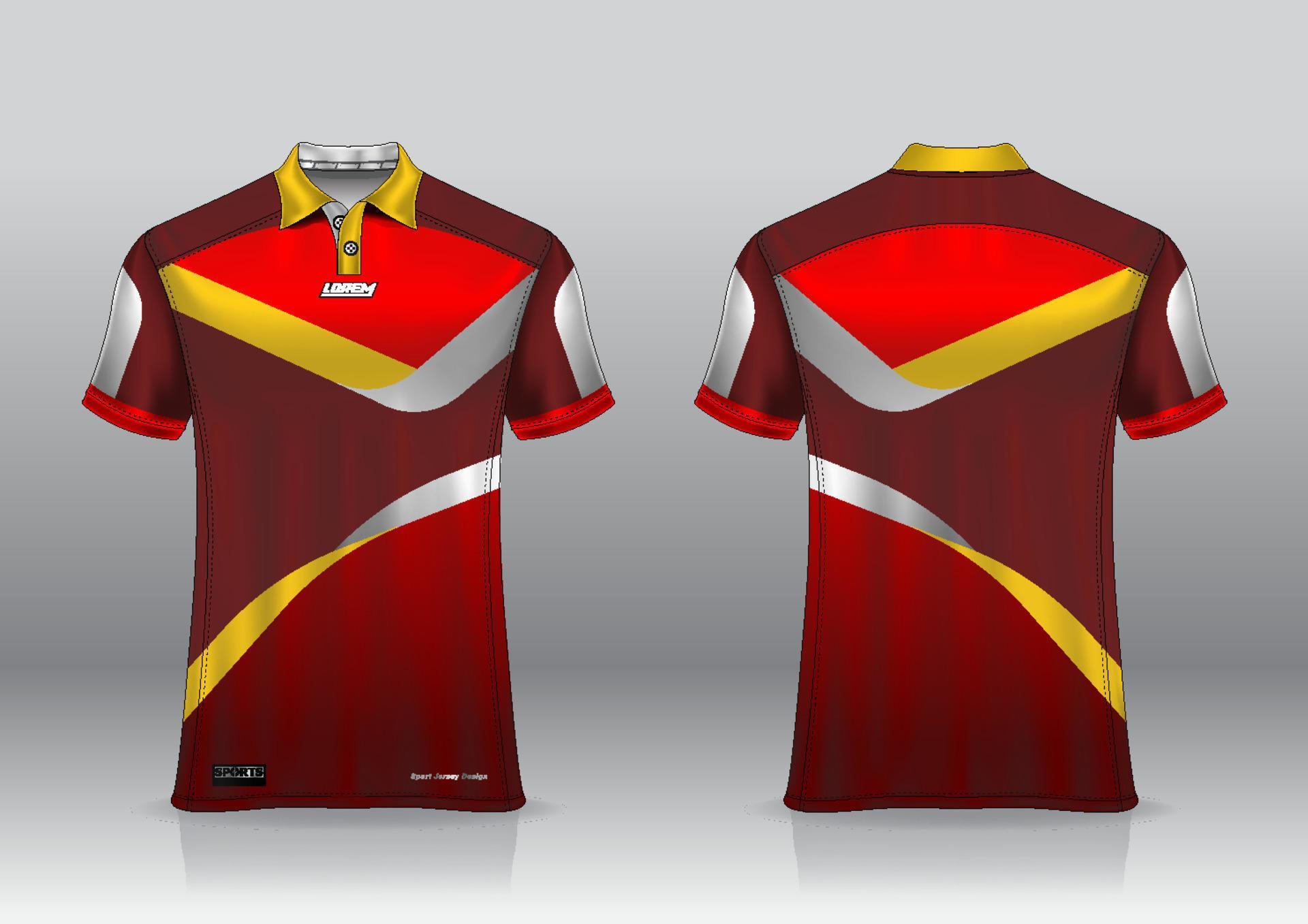 Polo shirt uniform design, can be used for badminton, golf in front ...