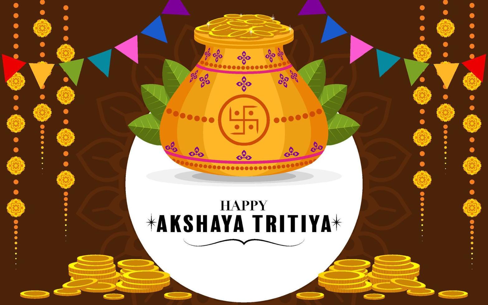 festival religioso indio akshaya tritiya vector