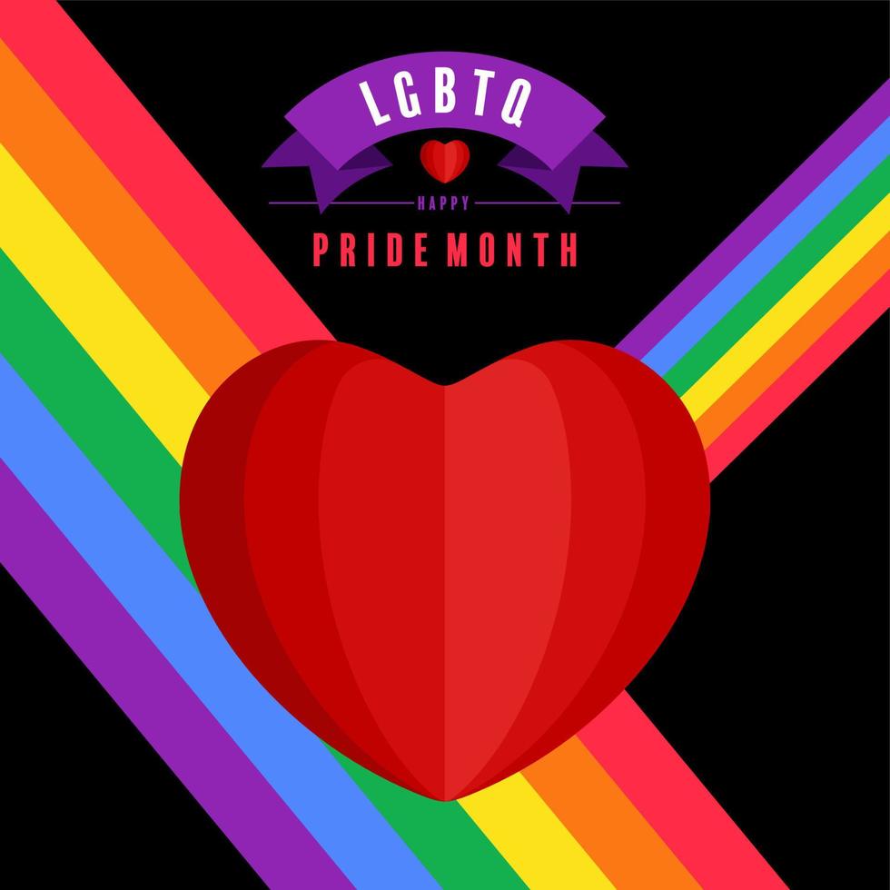 pride month rainbow flag background vector