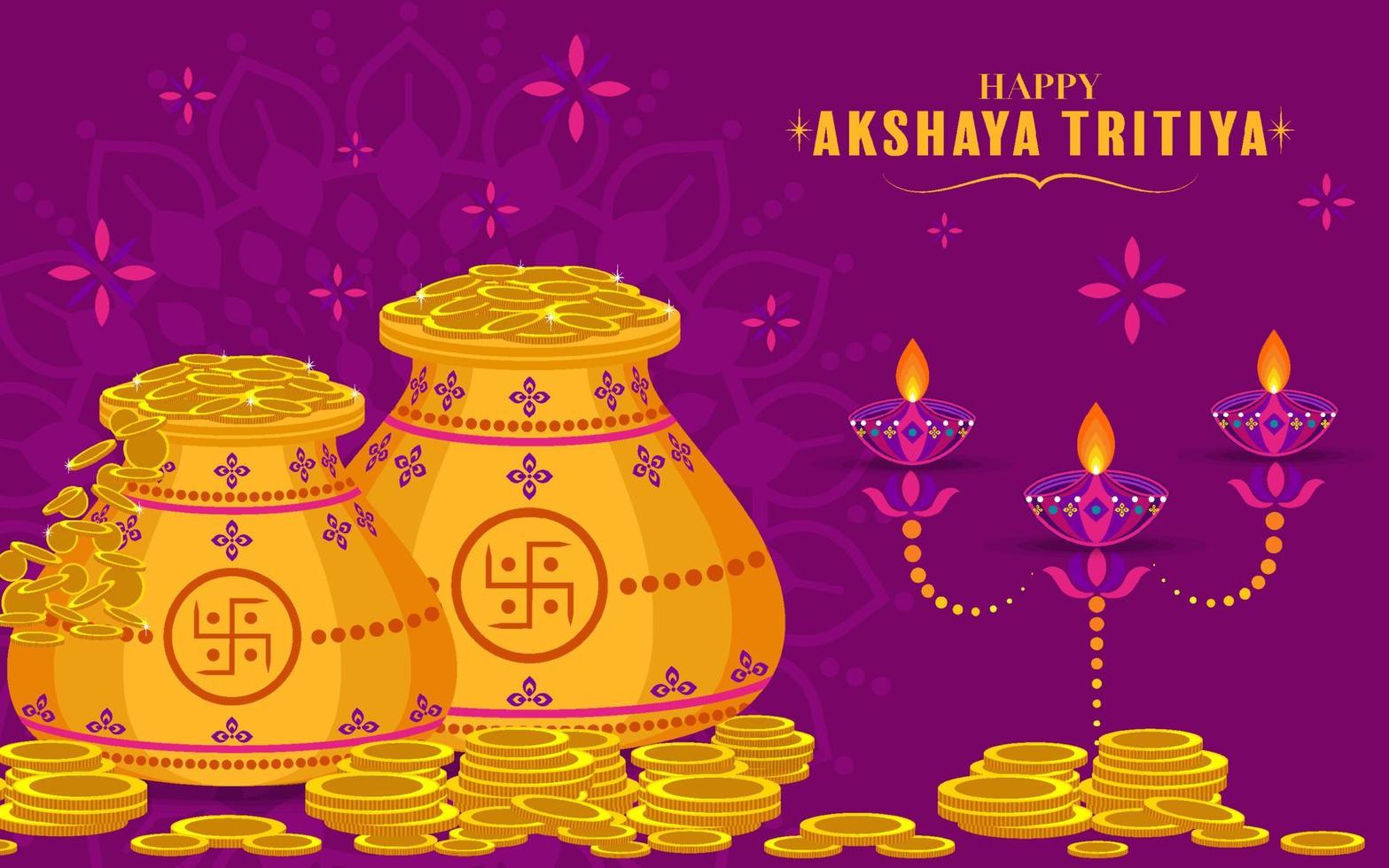 festival religioso indio akshaya tritiya vector