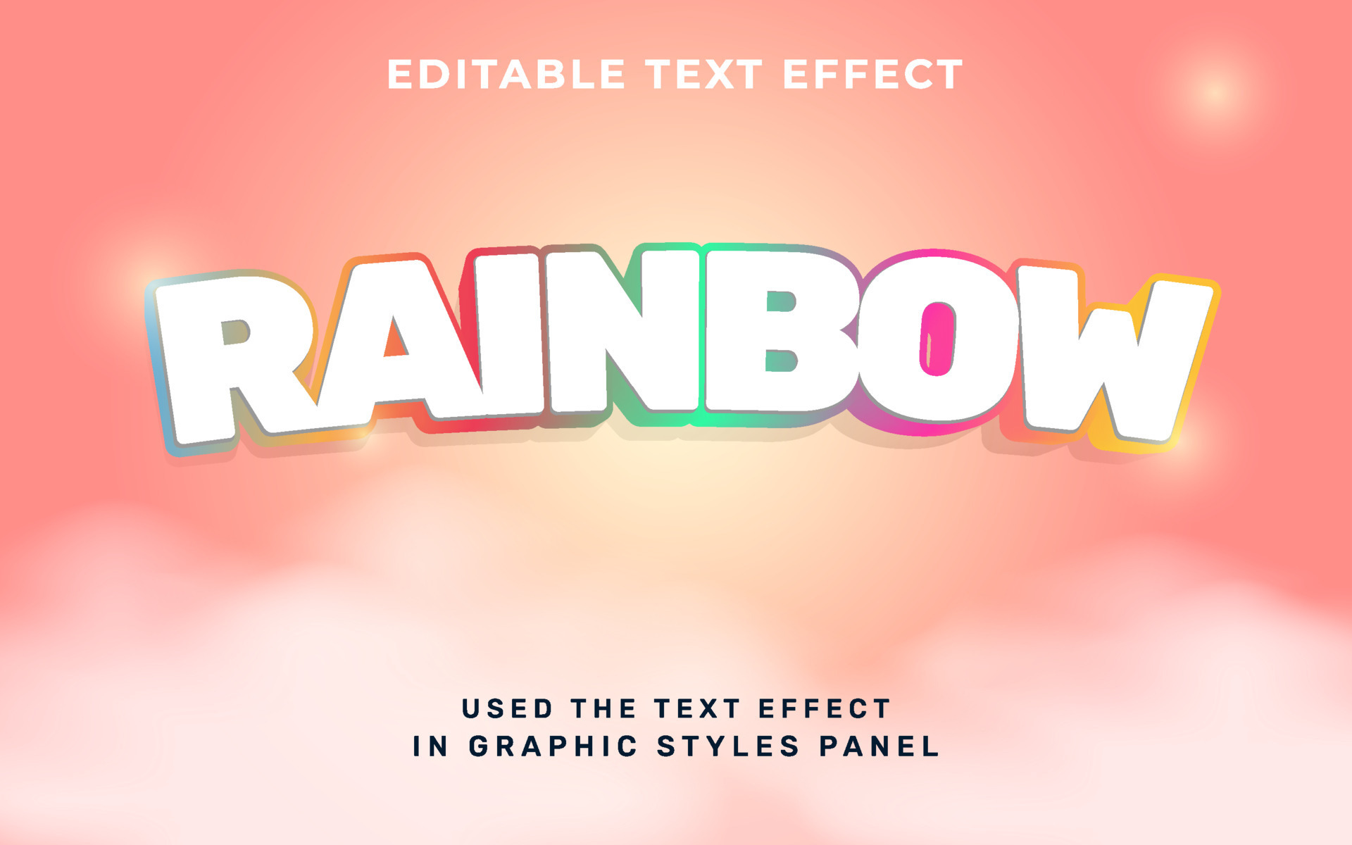 colorful Rainbow text effect 7697084 Vector Art at Vecteezy