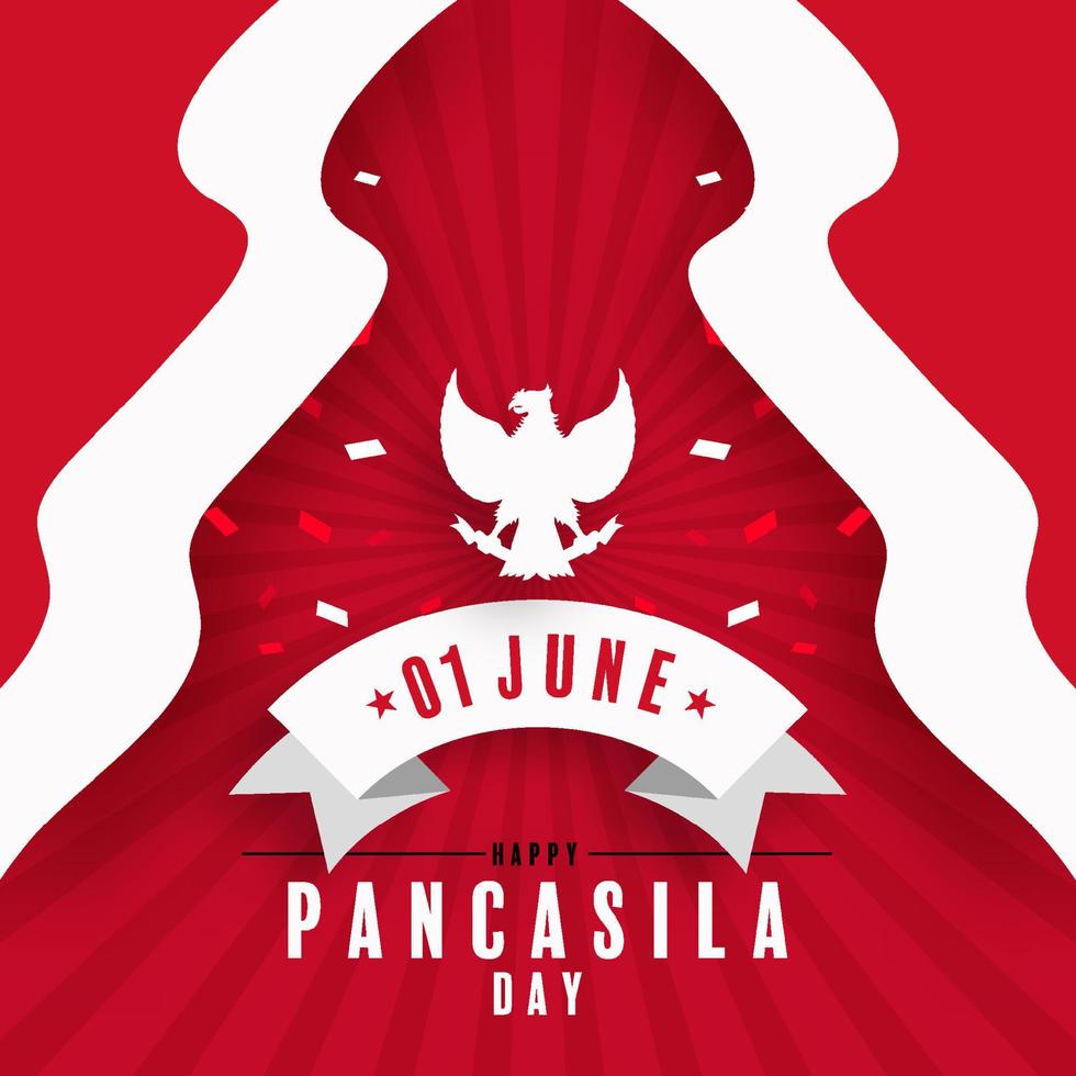 Pancasila Day Indonesian national holiday vector