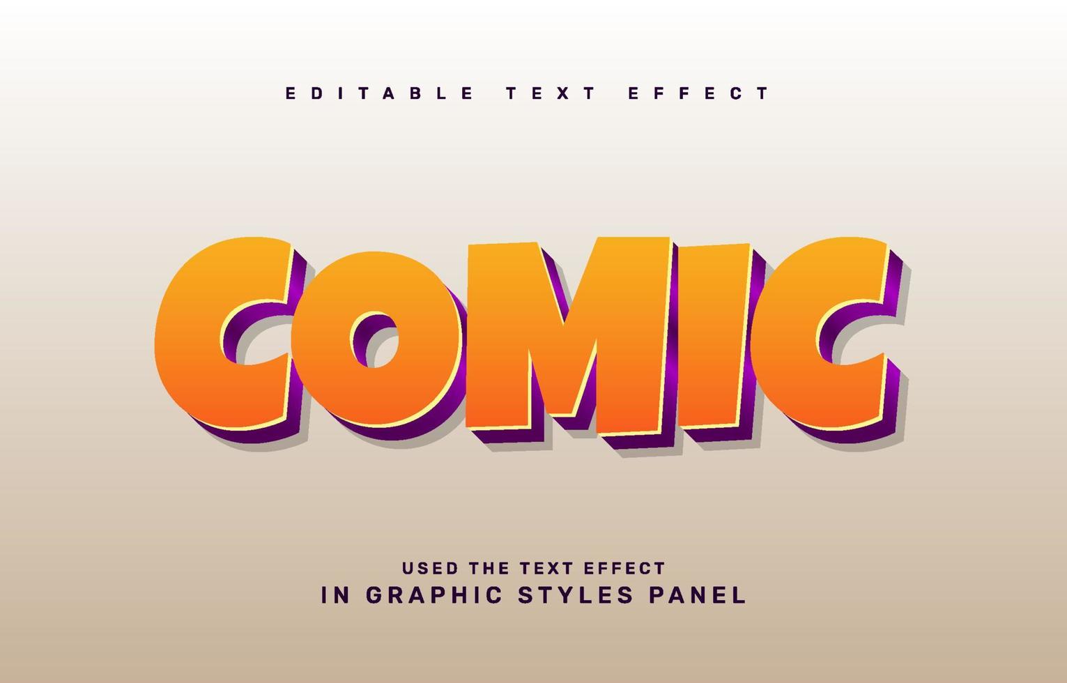comic editable text effect template vector