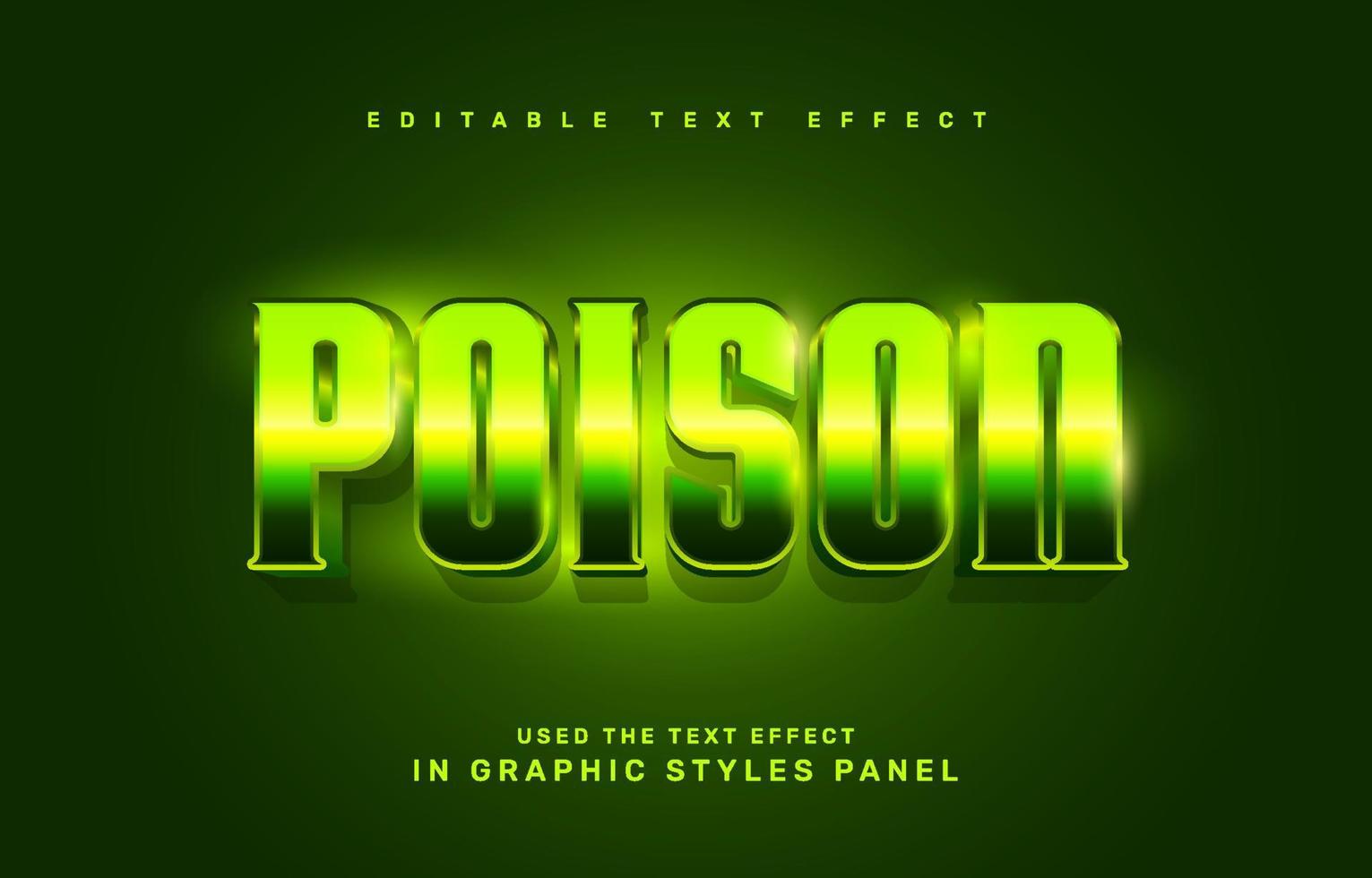 Poison editable text effect template vector