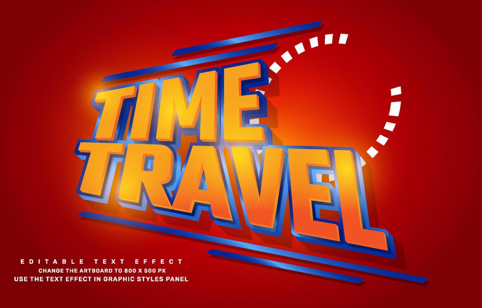 Time travel editable text effect template vector