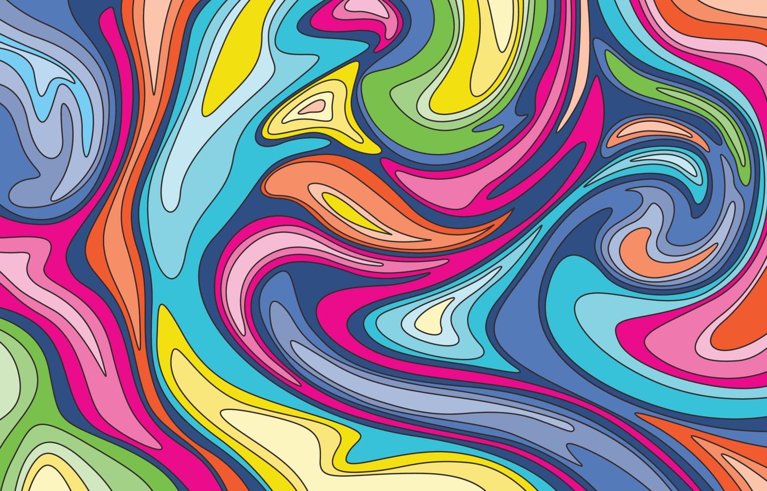 Psychedelic Colorful Abstract Background 7697307 Vector Art at ...