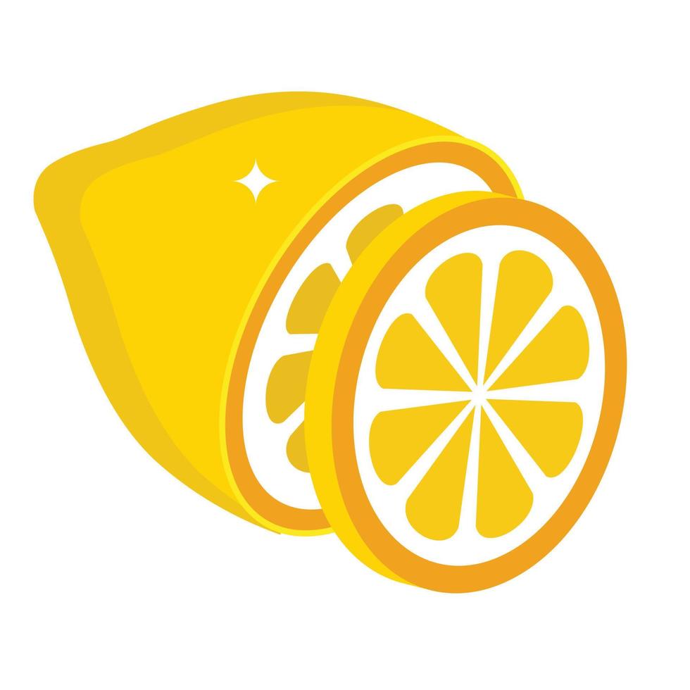 Easy to use isometric icon of citrus vector