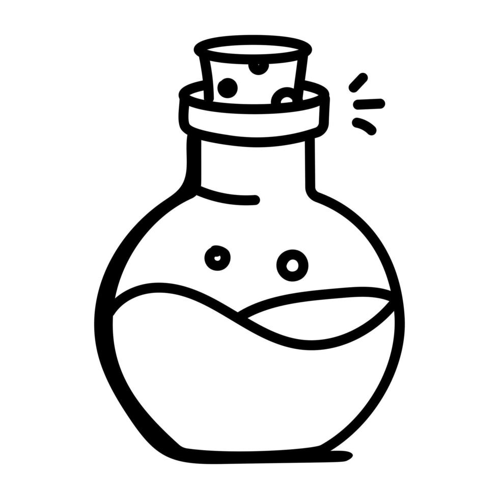 A magic potion doodle icon download vector