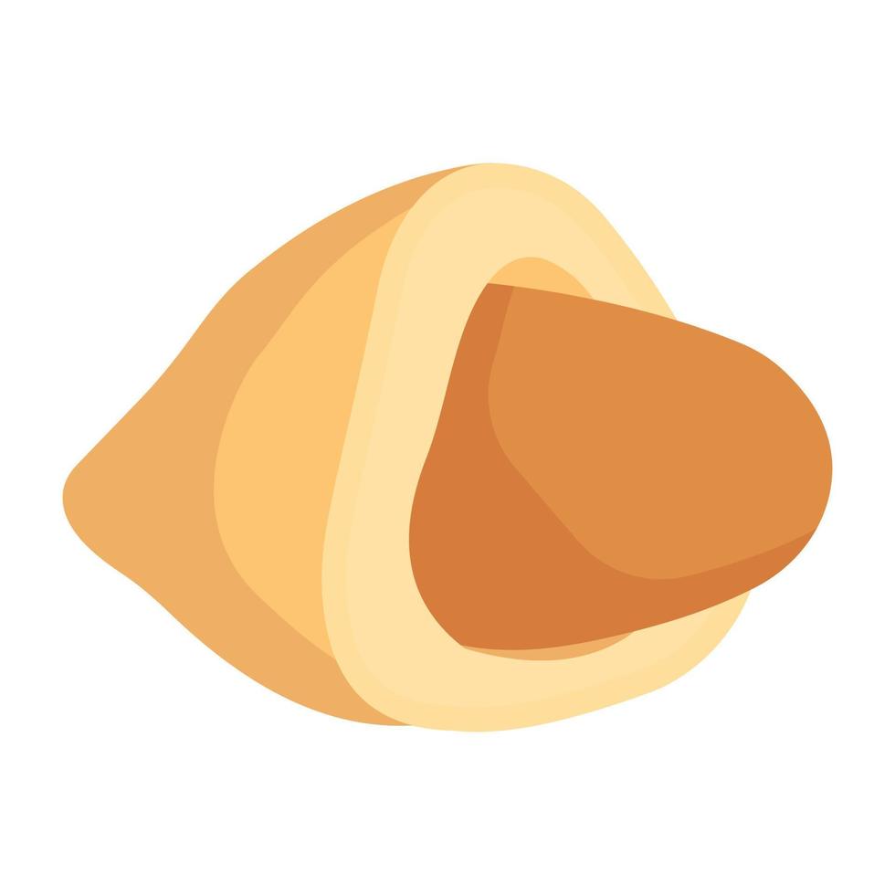 A handy isometric icon of almond vector