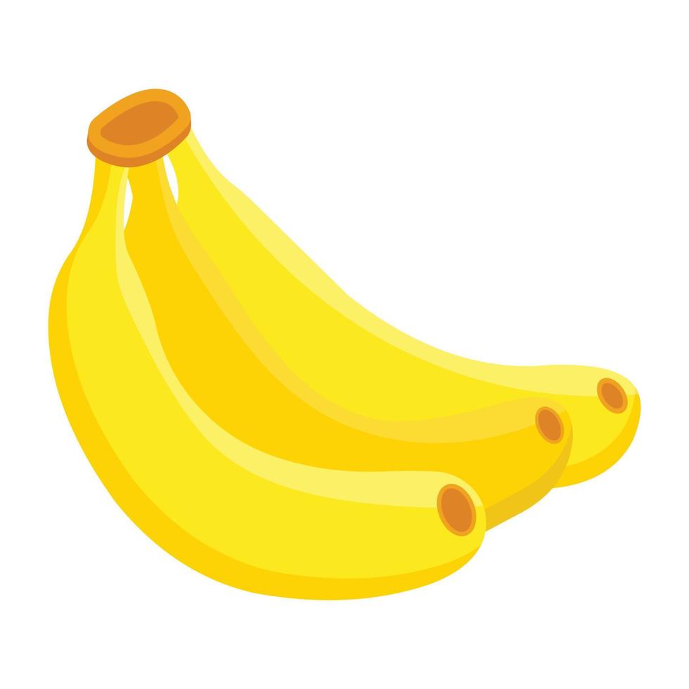 An editable isometric vector of banana
