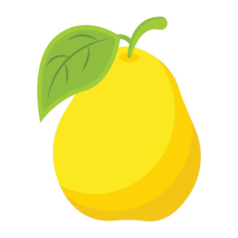 A trendy isometric icon of pear vector