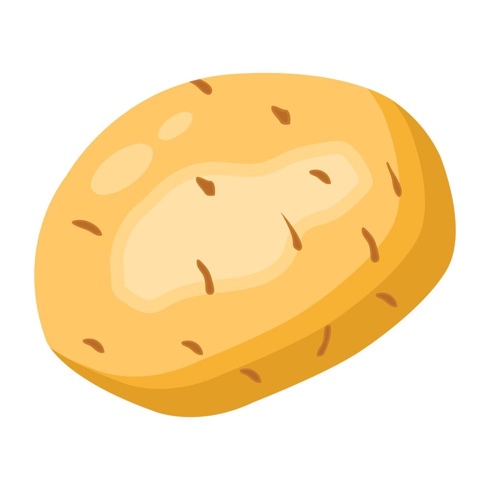 Root vegetable, isometric icon of potato vector