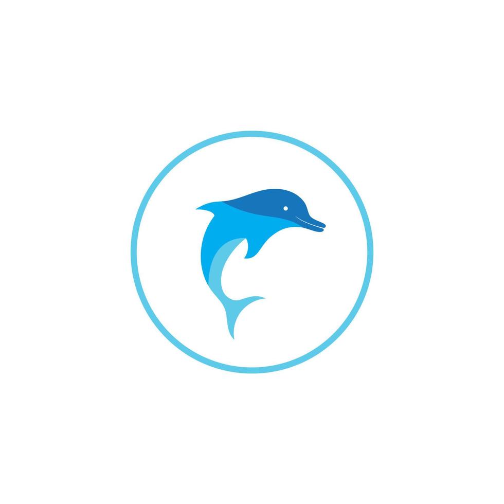 dolphin icon logo design vector