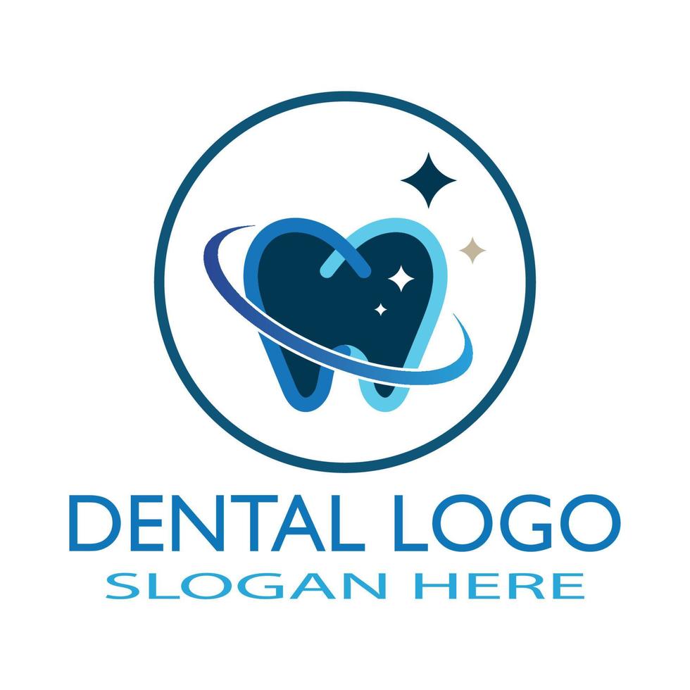 Ilustración de vector de plantilla de logotipo dental