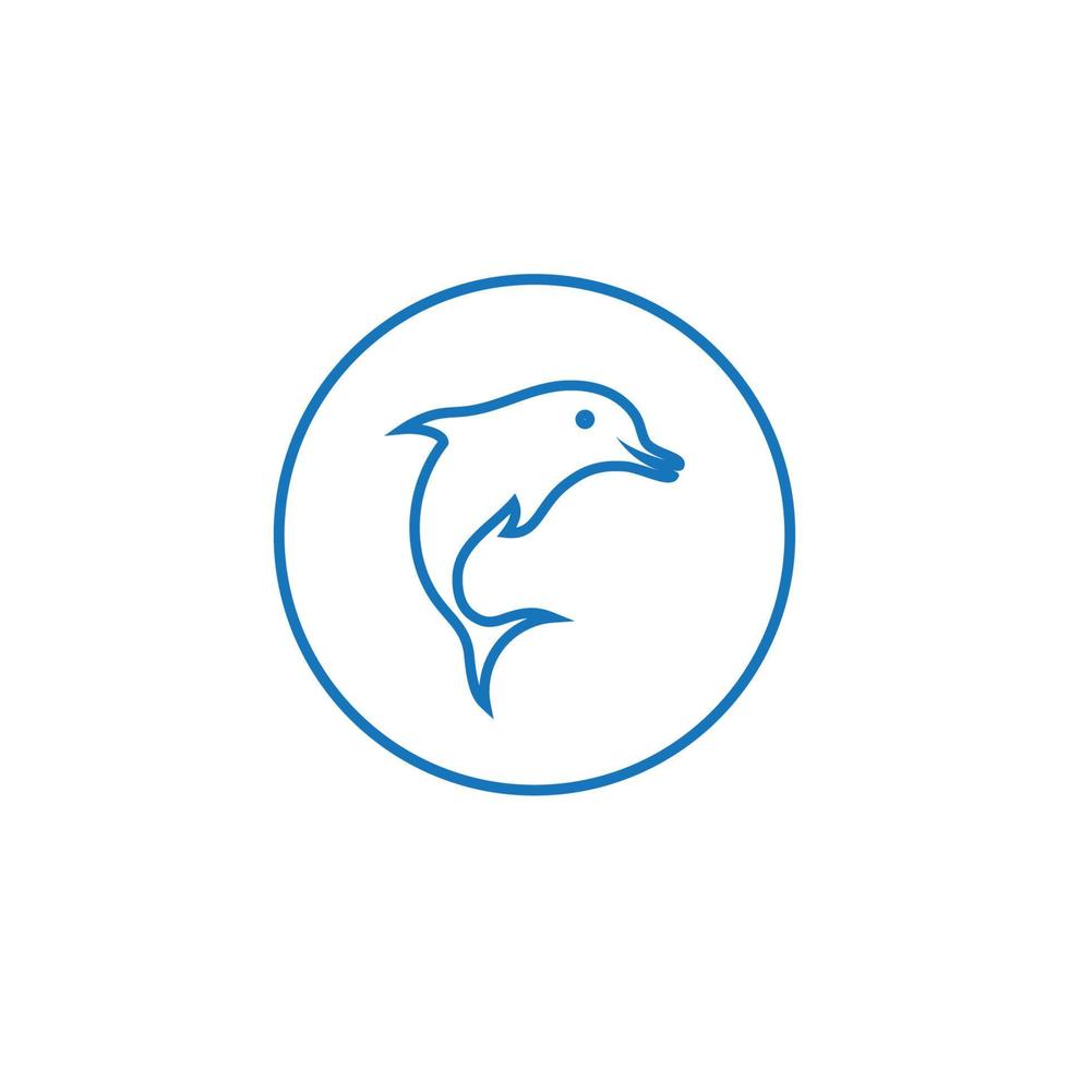 dolphin icon logo design vector