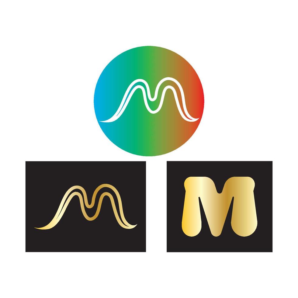 M Letter Logo Template vector