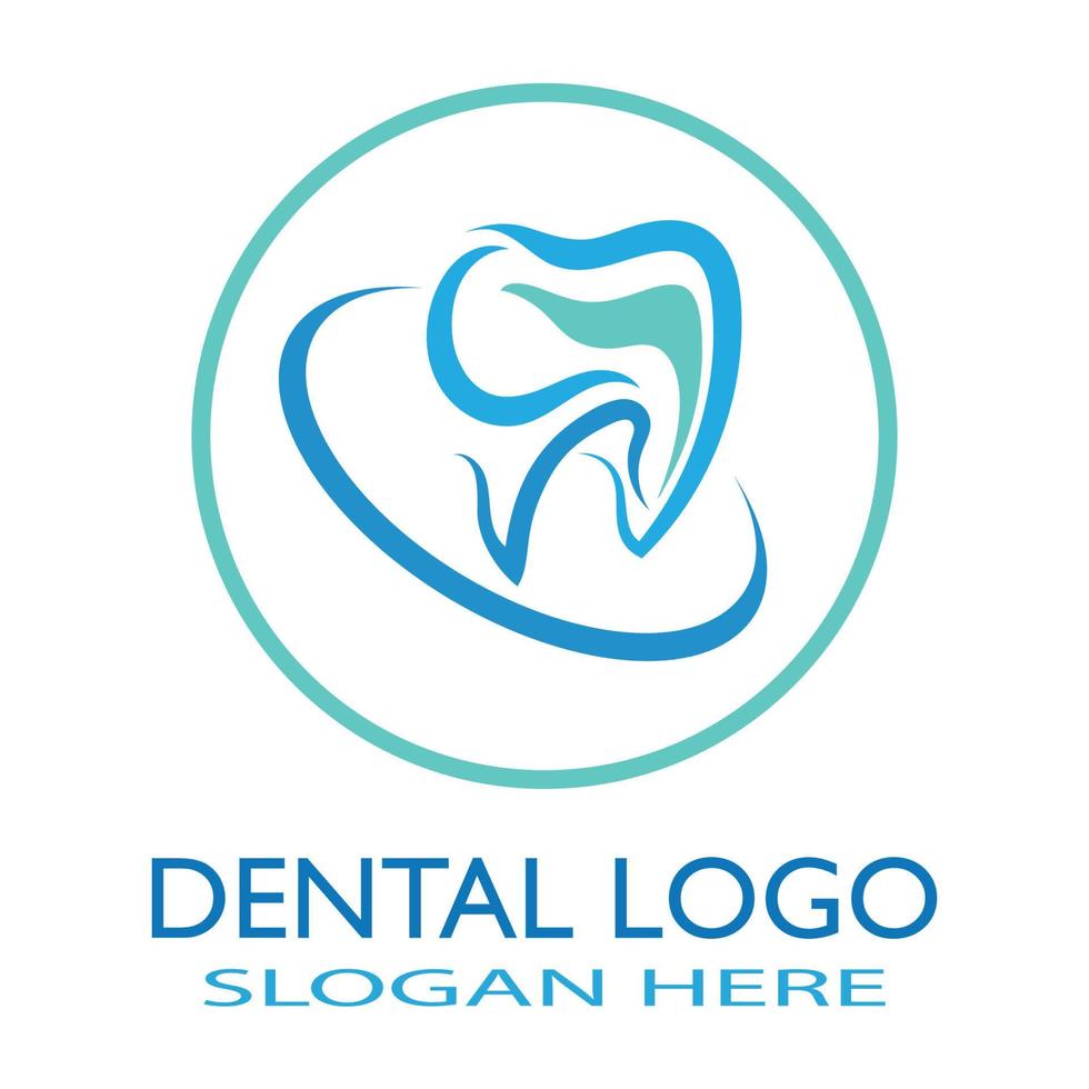 Ilustración de vector de plantilla de logotipo dental