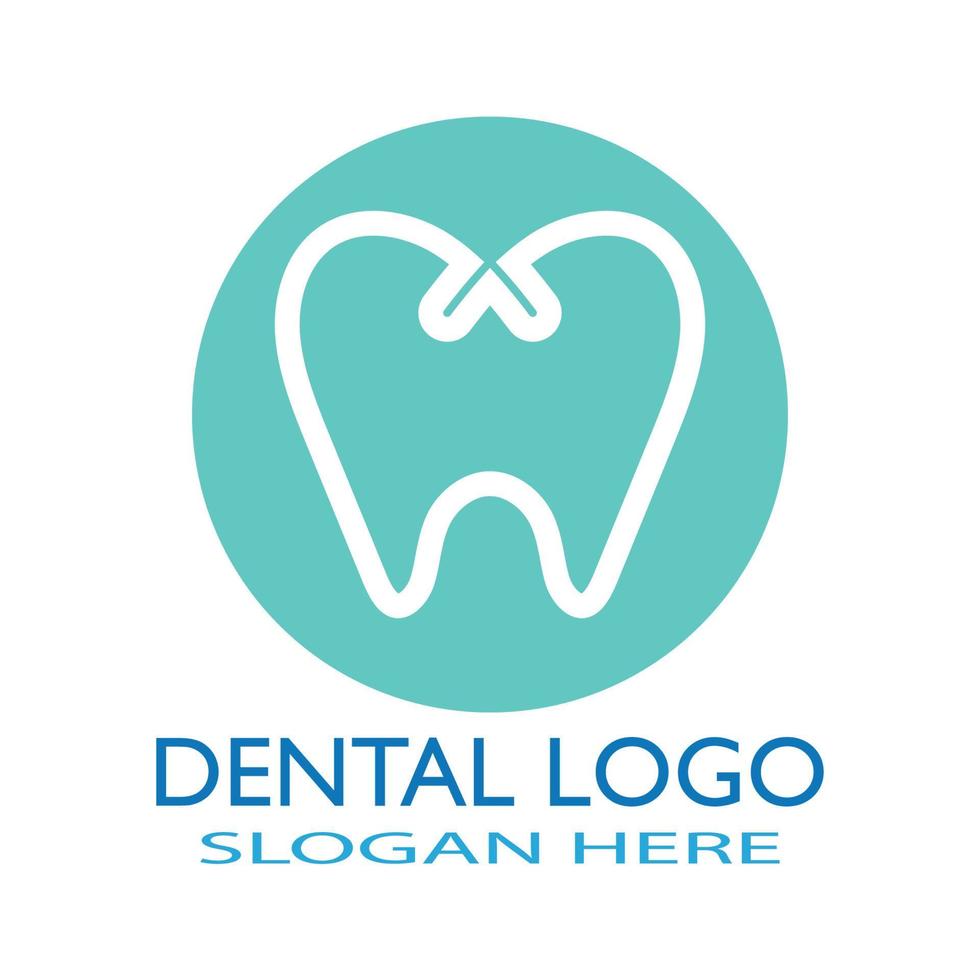 Ilustración de vector de plantilla de logotipo dental