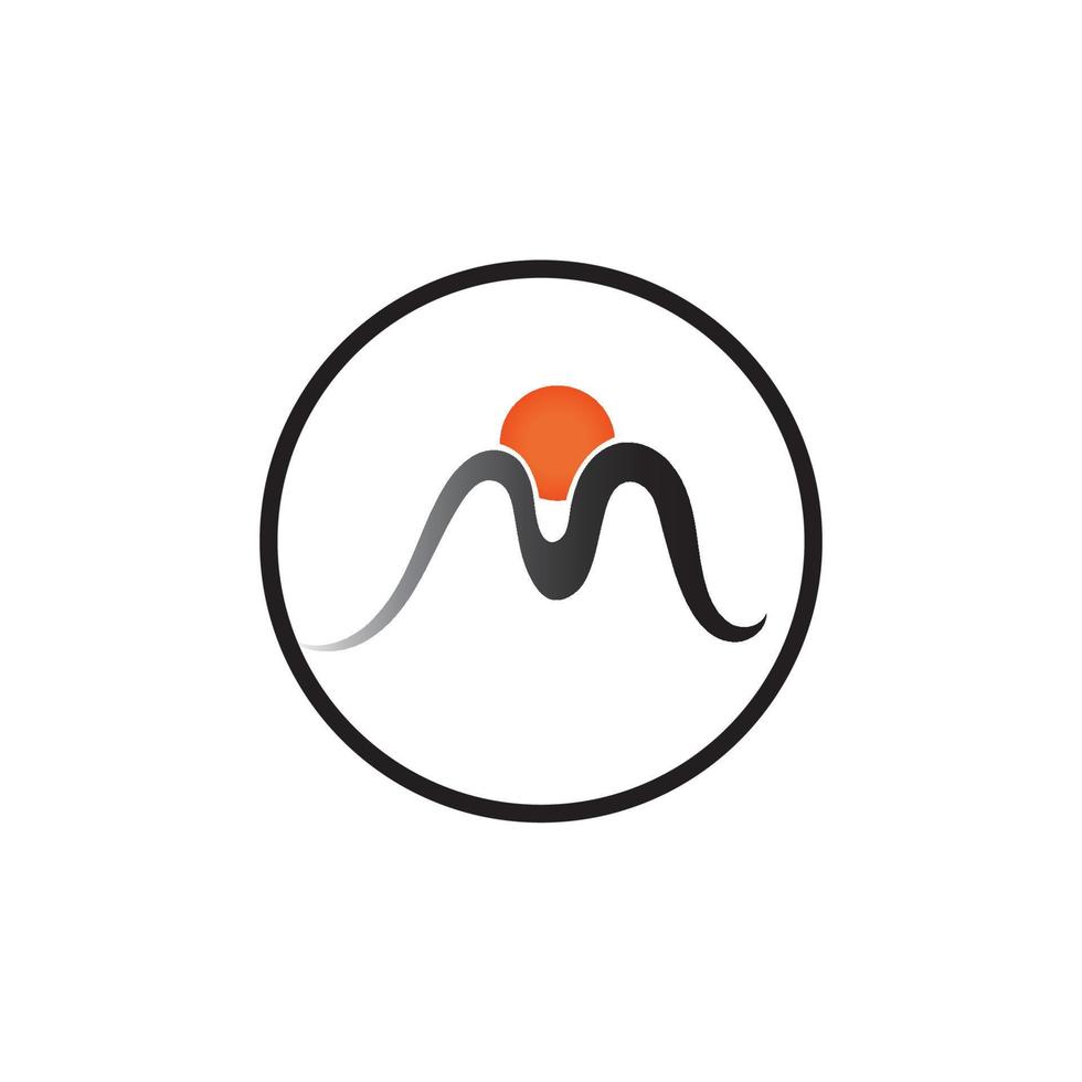 M Letter Logo Template vector
