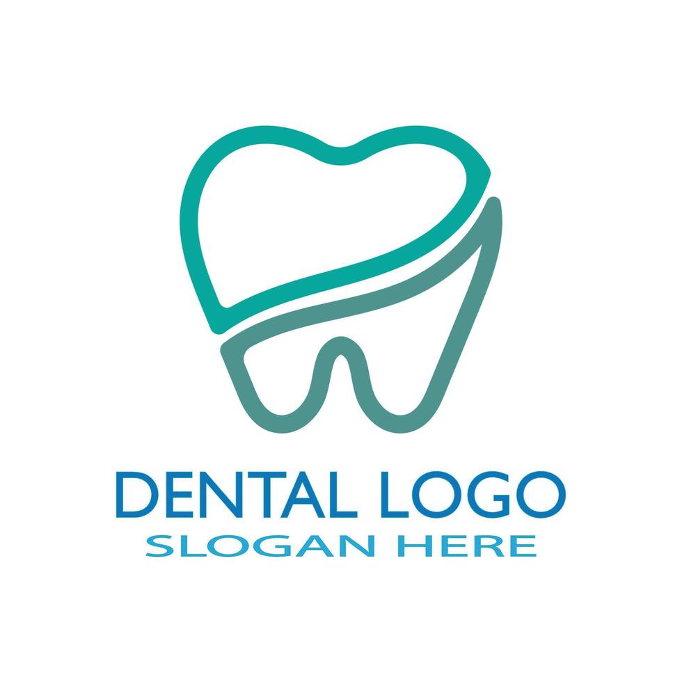 Ilustración de vector de plantilla de logotipo dental