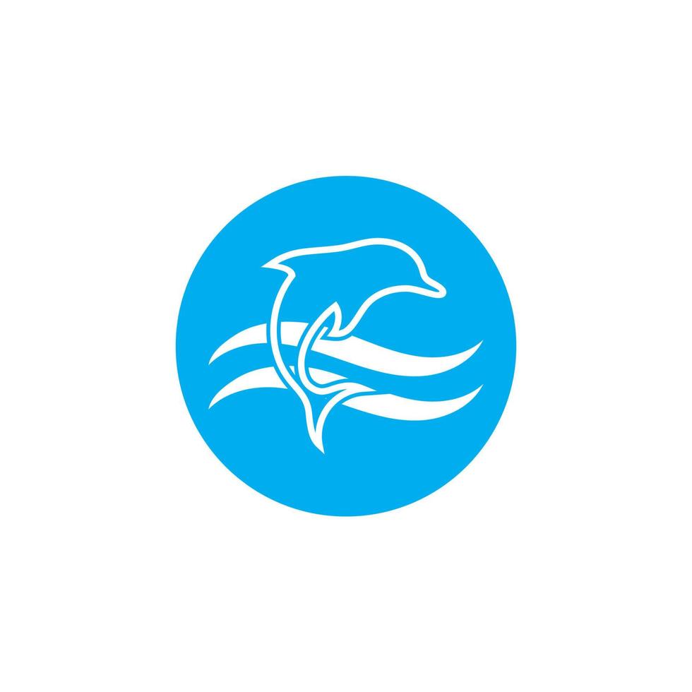 dolphin icon logo design vector