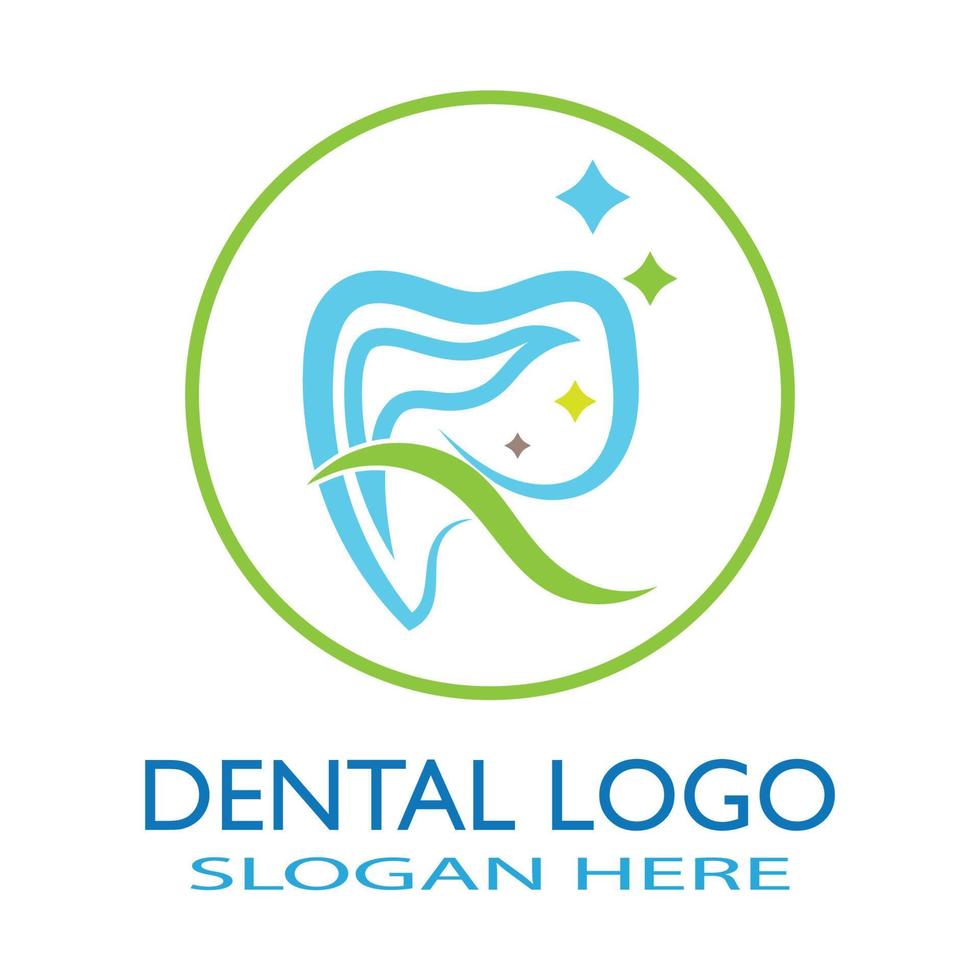 Ilustración de vector de plantilla de logotipo dental