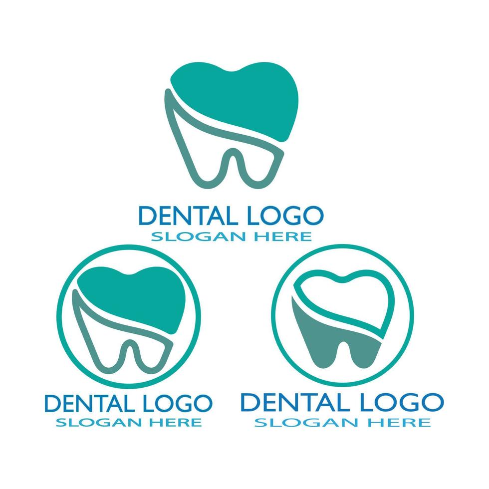 Ilustración de vector de plantilla de logotipo dental