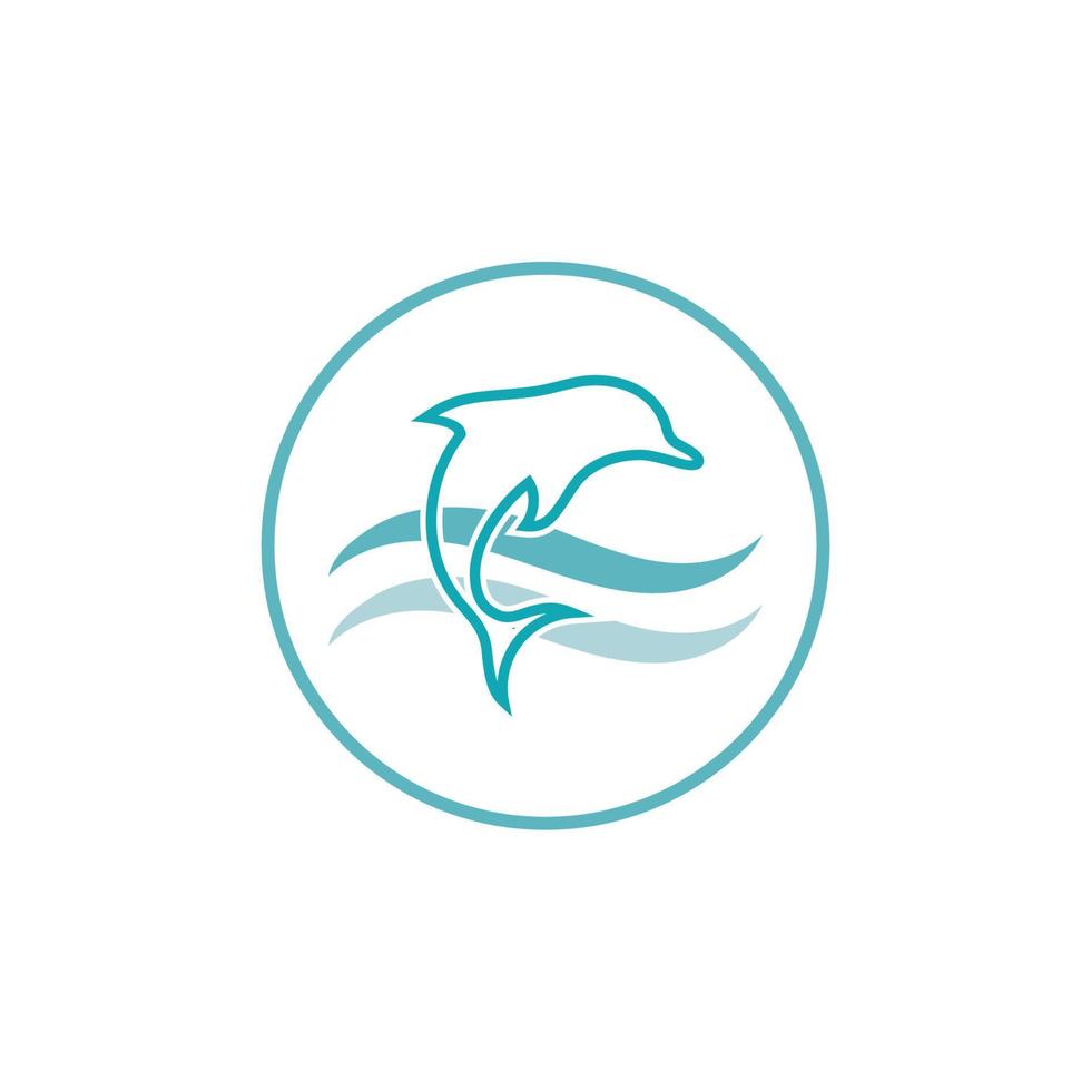 dolphin icon logo design vector