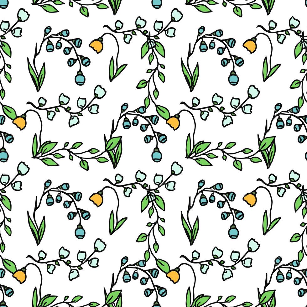 Seamless Colorful Doodle Pattern. Vector Background With Flowers. Patterned  Paper For Scrapbook Albums. Memphis Style Royalty Free SVG, Cliparts,  Vectors, and Stock Illustration. Image 90227575.