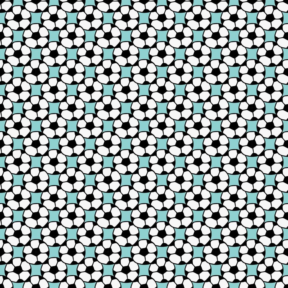 Seamless pattern with soccer ball. Doodle vector illustration with football ball. Colored football background