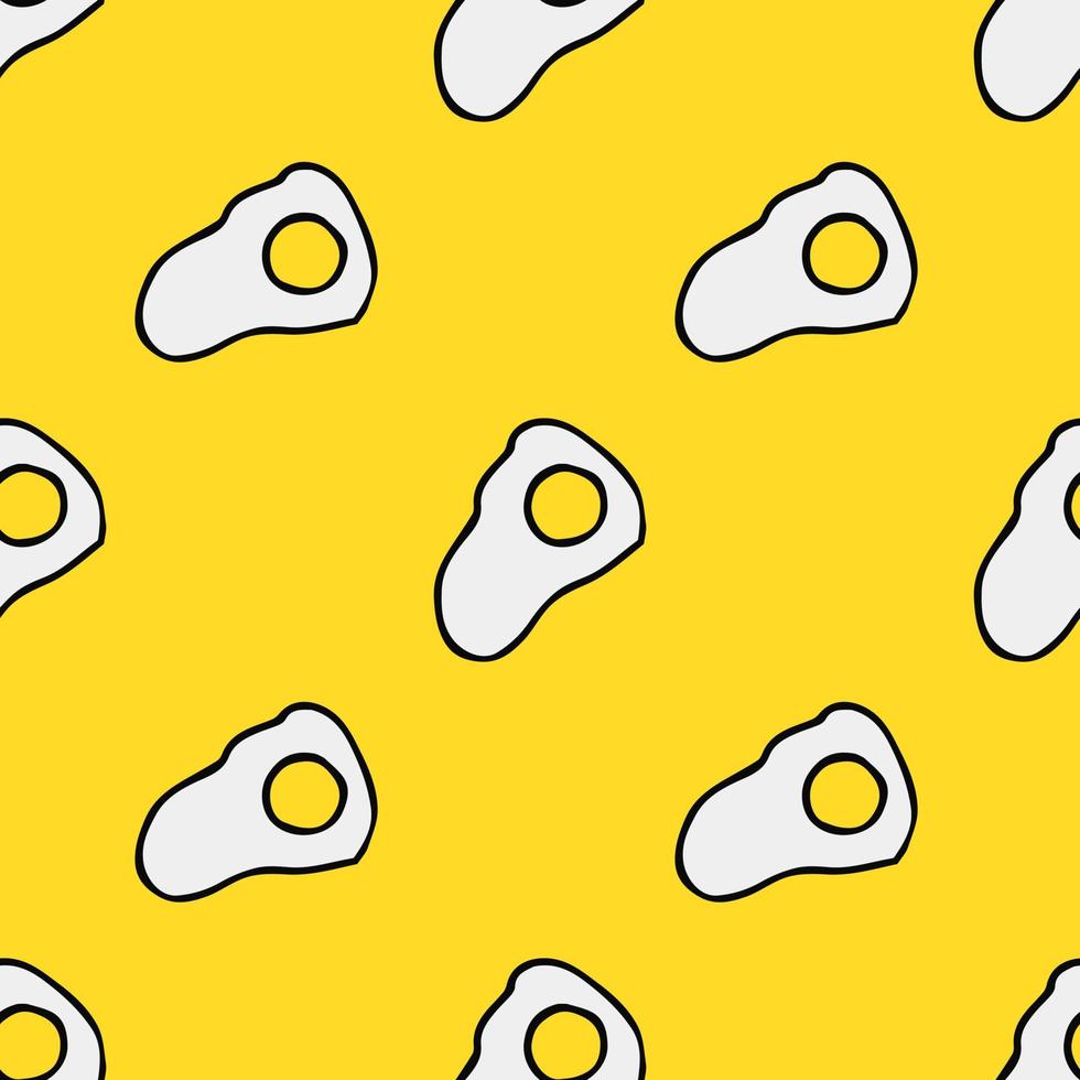 patrón sin costuras con iconos de huevo. fondo de huevo de color. garabato, vector, huevos, ilustración vector